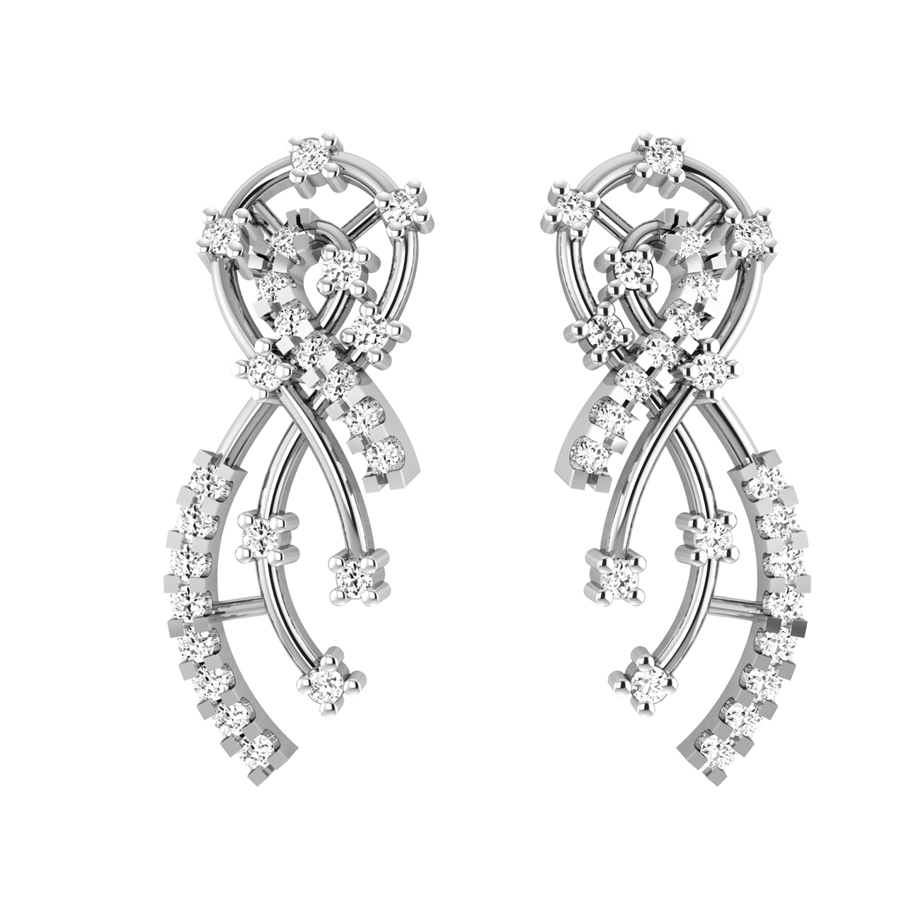 Felix Round Diamond Stud Earrings